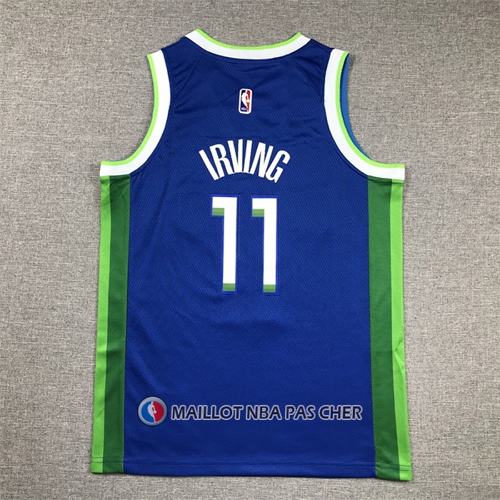 Maillot Enfant Dallas Mavericks Kyrie Irving NO 11 Ville 2022-23 Bleu